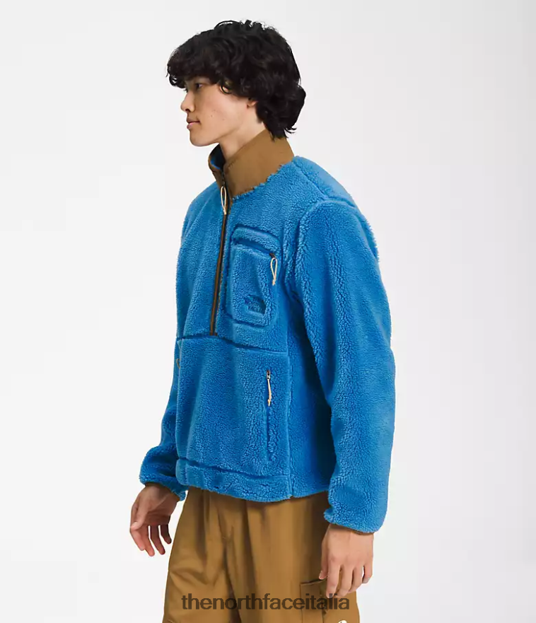 The North Face vestiario 460N8D121 blu super sonico/marrone utile uomini pullover a pelo estremo