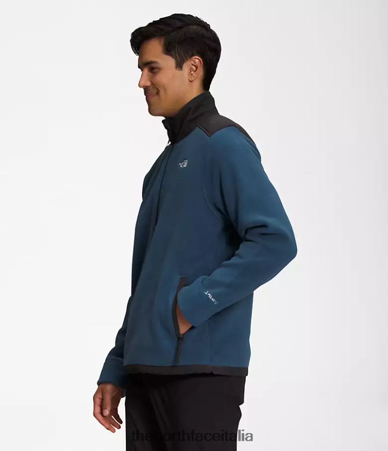 The North Face vestiario 460N8D356 blu ombreggiato/tnf nero uomini alpino polartec 200 -zip