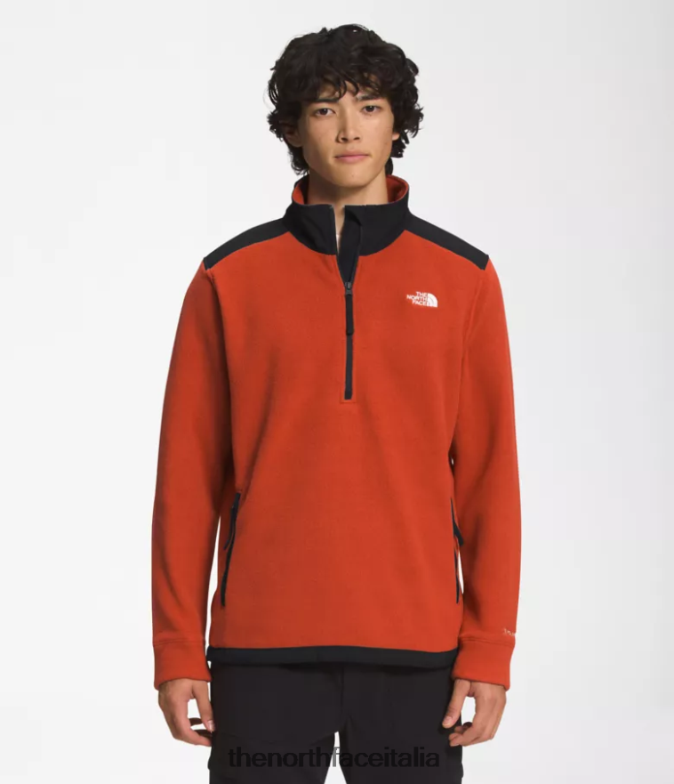 The North Face vestiario 460N8D358 bronzo arrugginito/tnf nero uomini alpino polartec 200 -zip