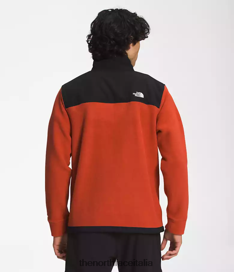 The North Face vestiario 460N8D358 bronzo arrugginito/tnf nero uomini alpino polartec 200 -zip