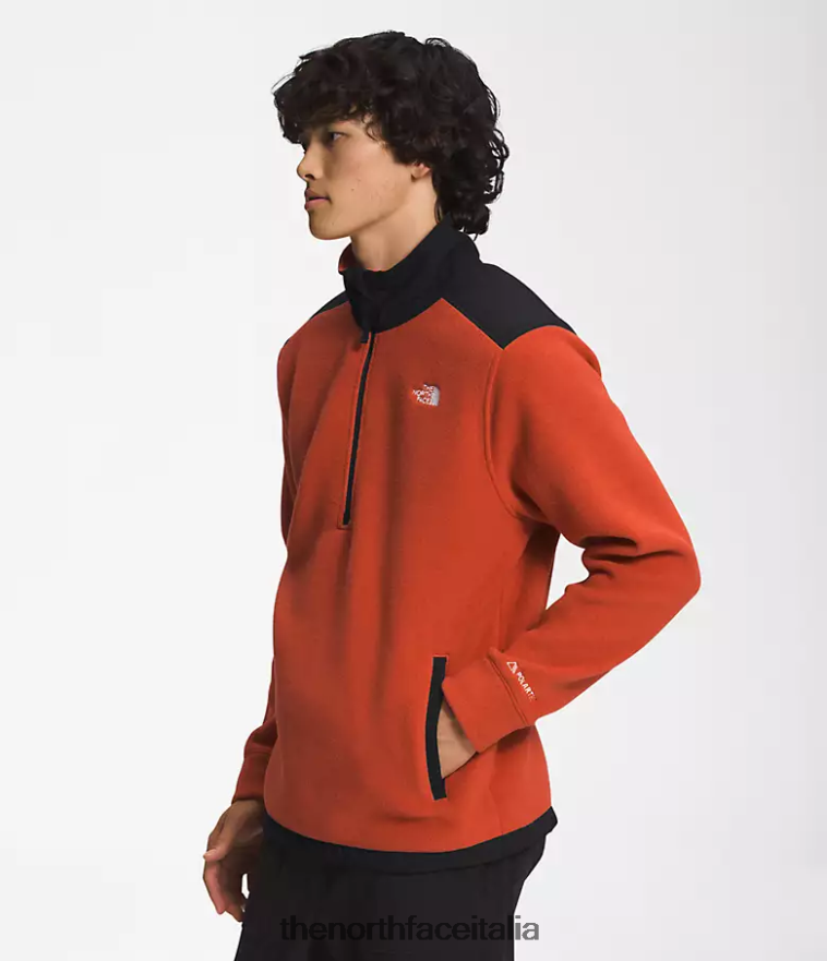 The North Face vestiario 460N8D358 bronzo arrugginito/tnf nero uomini alpino polartec 200 -zip