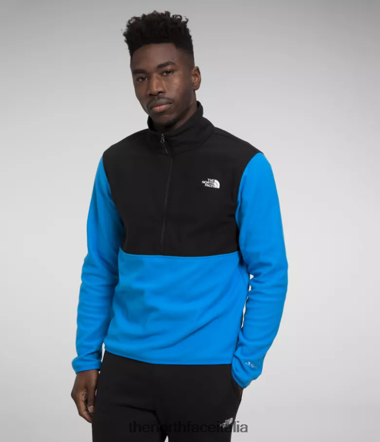 The North Face vestiario 460N8D776 blu ottico/tnf nero uomini alpino polartec 100 -zip