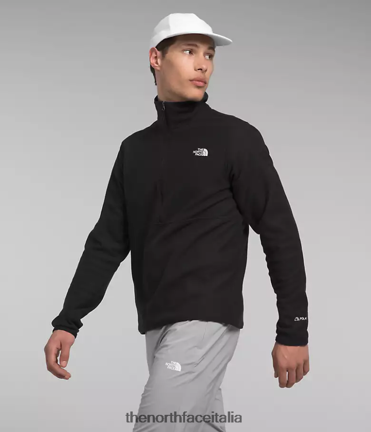 The North Face vestiario 460N8D778 grazie nero uomini alpino polartec 100 -zip